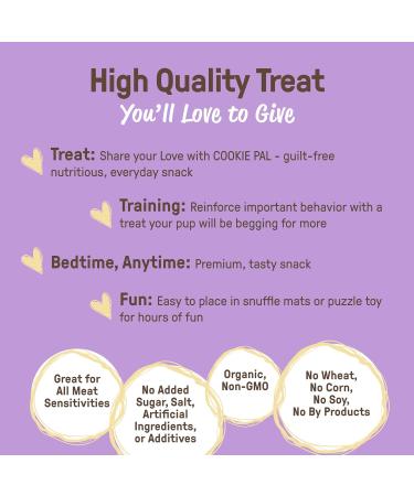 Cookie PAL Sweet Potato Dog Treats with Flaxseed Crunchy Human Grade USDA Organic Puppy Treats 300g (Pk of 3) Sweet Potato & Flaxseed 300 g (Pack of 3) - Buy Online on GoSupps.com