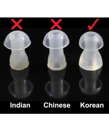 FCS Silicone Ear Tips for Hearing Aids - Replacement Domes with Tube & Elbow Connectors (6 Pcs/Size) - International Shipping Available - Buy Online on GoSupps.com