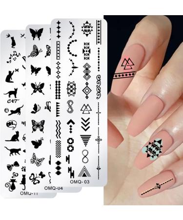 Longbest Nail Stamping Plate Set - 6pcs DIY Nail Art Templates for Women | International Shipping Available - Buy Online on GoSupps.com