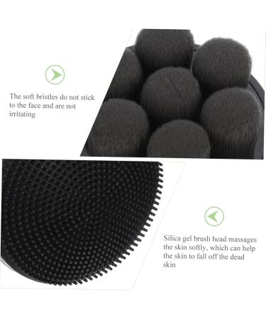 Gogogmee Face Brush Cleaning Tool Skin Care Brush Facial Scrubber Brush Soft Bristle Facial Brush Facial Brush Cleansing Brush Cleaner Face Wash Tool Handheld Face Cleaning Brush 12.50X5.00X5.00CM Black - Buy Online on GoSupps.com