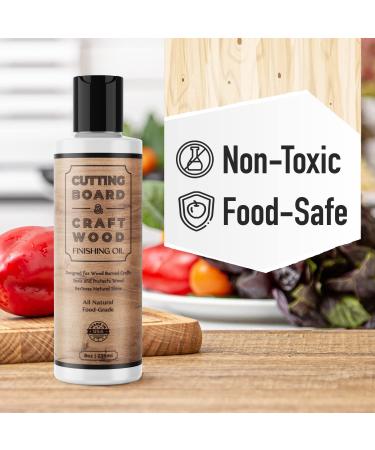 Craft Wood Finishing Oil & Conditioner - 8oz Food-Safe Citrus-Scented Oil for Cutting Boards & Kitchen Utensils - Made in USA - Buy Online on GoSupps.com