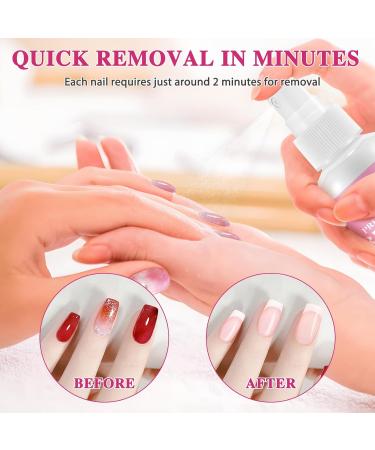 Nail Glue Remover for Press on Nails 60ml Vitamin E False Nail Remover for Fake Nails Nail Polish Remover Acrylic Nail Tips with Cuticle Pusher Adhesive False Nail Remover Accessories for Nail Art - Buy Online on GoSupps.com