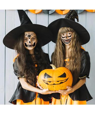 YIYIW Halloween Face Tattoos 12 Sheets Luminious Halloween Tattoos for Adults Kids Glow in The Dark WaterproofTemporary Tattoos for Horror Makeup Halloween Decor Party Supplies (12P-YG) - Buy Online on GoSupps.com