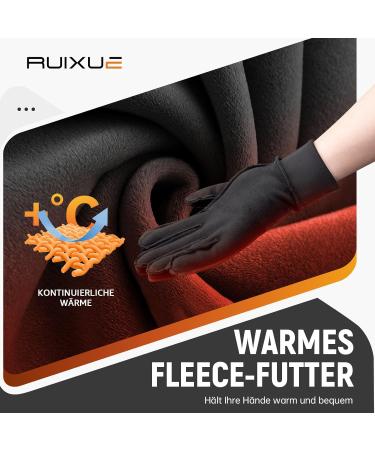 Ruixue Thermo Gloves for Men - Warm Heated Winter Gloves for Cycling Skiing Running and Driving - Windproof & Comfortable M Black - ST002 - Buy Online on GoSupps.com