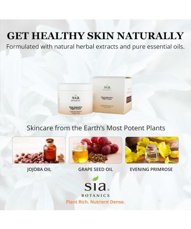 Deep Hydration Night Face Cream | 118ml Moisturizer with Jojoba & Vitamin E | Natural Botanical Skincare for Women - International Shipping Available - Buy Online on GoSupps.com