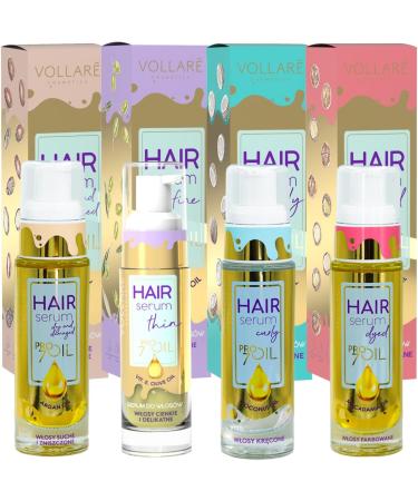 Vollar Cosmetics - Coconut Oil Hair Serum (1 x 30 ml) - Hair Care Serum for Fine and Delicate Curly Hair - Smoothes and Moisturizes - Hair Care Serum for Curly Hair - Buy Online on GoSupps.com