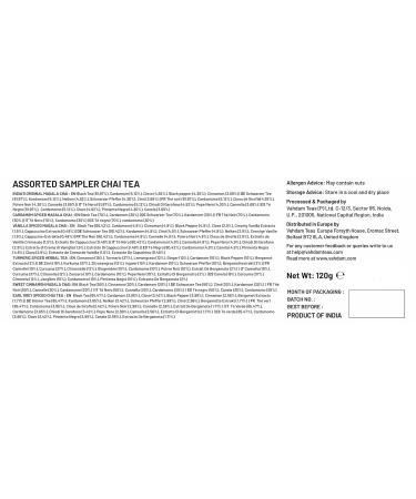 Vahdam Chai Tea Trial Set - 5 Flavors 20 Pieces | Indian Masala Chai Blends | Long-Leafed Tea Bags | Perfect Gift for Tea Lovers - Buy Online on GoSupps.com