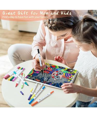 Dual Brush Marker Pens for Coloring Books - Tanmit Fine Tip Set for Journaling, Writing, and Art Projects - Buy Online on GoSupps.com