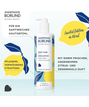 ANNEMARIE B RLIND Body Care Body Lotion 400 ml firms nourishes and protects Citrus & Woods Limited Edition moisturizes and scents scent of citrus and cedarwood vegan - Buy Online on GoSupps.com
