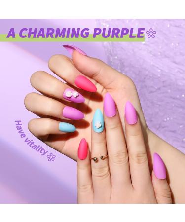 Teenitor Matte Almond Press On Nails - 12 Pack Medium Length Almond Shape Fake Nails in 12 Colors - Short Stiletto Matte Acrylic Nails Glue On for a Chic Look - Buy Online on GoSupps.com