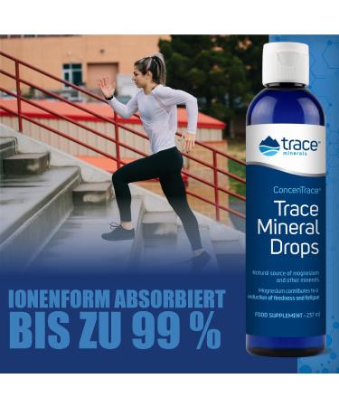 Trace Minerals Concentrace Drops - 72+ Ionic Minerals | Magnesium Chloride & Potassium | Low Sodium | Energy Electrolyte & Hydration | 3-Pack (237ml Each) - Buy Online on GoSupps.com