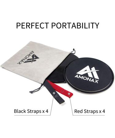 Shop Amonax Double-Sided Fitness Slider Discs - Core Training Gliding Discs for Carpet & Wood Floors - Home Workout Equipment - Buy Online on GoSupps.com