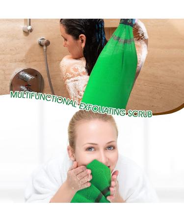 WLLHYF Exfoliating Back Scrubber - Double-Sided Exfoliator Washcloth Towel for Men and Women - Skin Care Body Scrubber - Buy Online on GoSupps.com