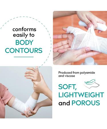 Medrull 10cm x 4m Gauze Bandage Set - Ultra Crepp Fixation Bandages (10 Pieces) - Premium Dressing Material for Quick Healing - Buy Online on GoSupps.com