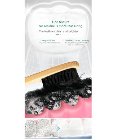 Organic Activated Charcoal Teeth Whitening Powder + Bamboo Toothbrush | 30g Coconut Charcoal Teeth Stain Remover | Fresh Mint Taste - Buy Online on GoSupps.com