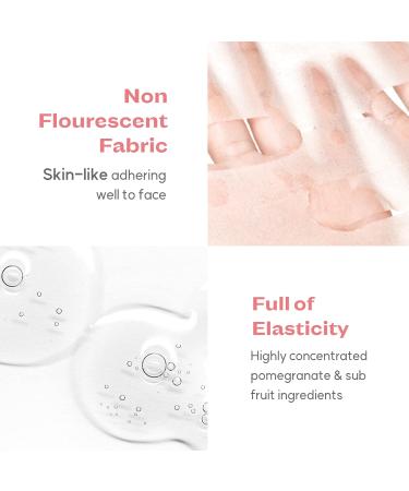 FRUDIA WELCOS Pomegranate Nutri-Moisturizing Face Mask | Vegan Collagen & Pomegranate Extract | Firming Korean Skin Care Mask for Men & Women (Pack of 10 - Buy Online on GoSupps.com