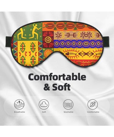 African National Patterns Eye Mask - Soft Adjustable Sleep Mask for Men & Women | Comfort & Style for Nighttime Bliss - Buy Online on GoSupps.com