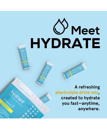 Hydrant Hydrate Electrolyte Powder - Lemonade 30 Count Packets | No Added Sugar Rapid Hydration Mix | Drink Mix for Better Rehydration than Water - Buy Online on GoSupps.com