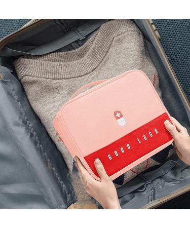 Large Capacity Waterproof Medication Bag - 2 Pack for Home Office & Travel - Pink Medical Emergency Storage - Buy Online on GoSupps.com