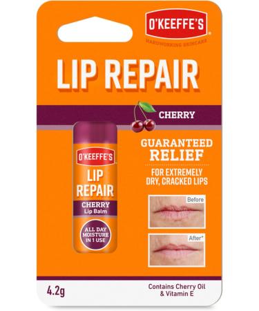 O'Keeffe's Lip Repair Cherry Lip Balm 2 Pack 4.2g - Buy Online on GoSupps.com