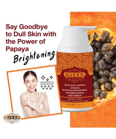 QUEEN NATURAL NEW YORK QUEEN PAPAYA PLUS | Kojic Acid+Papaya AHA BHA Plus Multi-Bright Body Serum (Pack of 1) - Buy Online on GoSupps.com