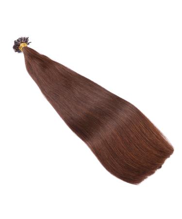 Keratin Bonding #4 Chocolate Brown Hair Extensions - 60cm 50 Strands 1g - 100% Remy Real Hair U-Tip Extensions by Novon Hair Extensions - Buy Online on GoSupps.com