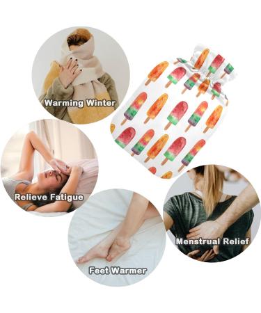 Naanle Watermelon Ice Heat Bottle - 1L Transparent Hot Water Bottle for Bed Hand & Feet Warmer Pain Relief & Cold Therapy - Buy Online on GoSupps.com