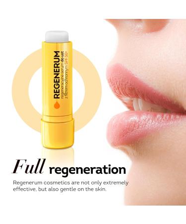 Regenerum - SPF 50+ Regenerating Lip Serum - Sunscreen and Conditioner Hydrating and Nourishing Vitamin E Prevents Dryness and Pigment Loss - 5g Lip Serum SPF 50+ - Buy Online on GoSupps.com