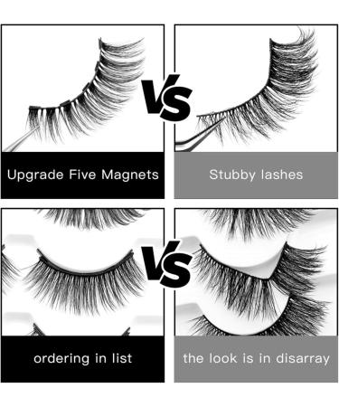 Joyeee Magnetic Eyelashes with Eyeliner 14 Pair Reusable False Lashes 3D Natural Looking Clusters Individual Lashes kit with Applicator No Glue Diy Lash Extension Kit - Buy Online on GoSupps.com