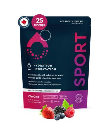 Hydration Vitamin-Rich Electrolyte Powder - 25 Servings - Tasty Berries Drink Mix Sugar Free Electrolytes No Artificial Ingredients. Stay Hydrated Longer Berries 25 servings