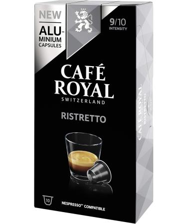 Caf Royal Ristretto 10 Aluminum Capsules Compatible with the Nespresso (R)* System Intensity: 9/10 - Buy Online on GoSupps.com
