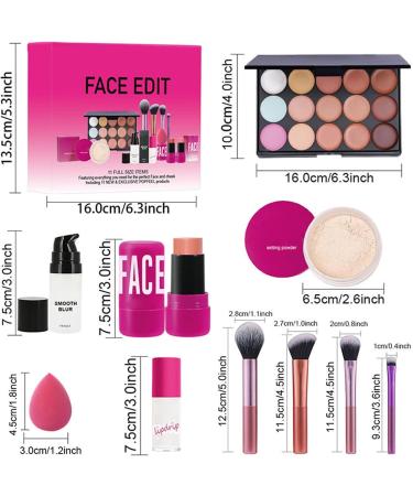 Face makeup for women makeup for women makeup brushes eye shadow foundation makeup long lasting loose powder red for women - Buy Online on GoSupps.com