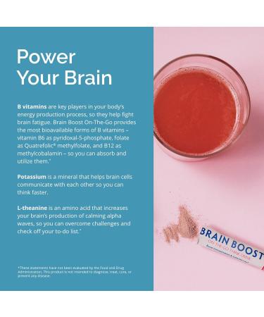 BRAINMD Dr Amen Brain Boost On The Go - 10 Packets Berry Flavor - Nootropic Drink Powder Promotes Focus Clarity & Mental Energy - Caffeine Free Gluten Free - 10 Servings - Buy Online on GoSupps.com