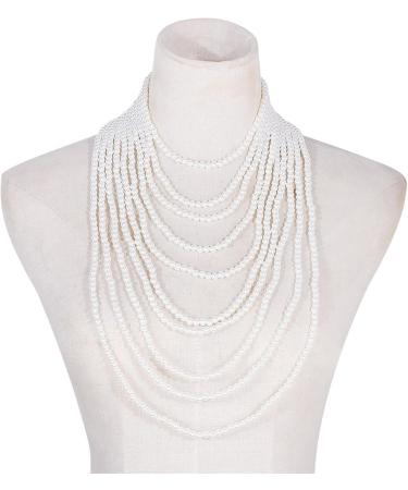 KUAIYIJU Fashion Pearl Necklace for Women | Layered Long Sweater Chain | Wedding Jewelry & Clothing Accessories - Buy Online on GoSupps.com