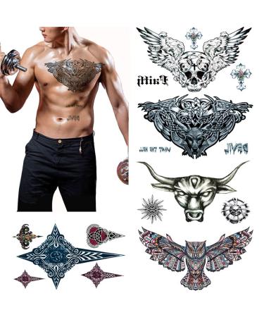 Large Tattoos Fake Temporary Body Art Stickers for Men Women Teens  VIWIEU 3D Realistic Girls Chest Temporary Tattoos  5 Sheets  Water Transfer Body Tattoos 01 Owls