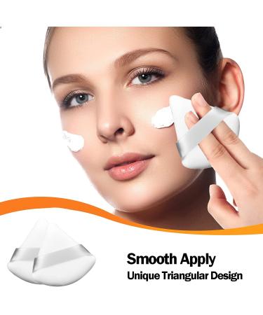 Buy 6 Pieces Powder Puff Face Triangle Makeup Puffs - Velour Soft Washable Cosmetic Foundation Puffs with Storage Box for Loose & Mineral Powder - Perfect Makeup Tool (White - Buy Online on GoSupps.com