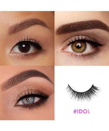 Barbiely 3 Pairs 14MM Mink Lashes - 100% Real Siberian Mink Fur, Cruelty-Free, Reusable & Handmade - Luxury Volume Cat-Eye Fake Eyelashes (SUPER IDOL) - Buy Online on GoSupps.com