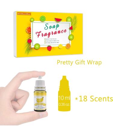 18 Soap Making Scent - DIY Bath Bomb & Soap Making Supplies - Food Grade Fragrance Oils Set for Crafting - 10ml Each - Pack of 1 - Buy Online on GoSupps.com