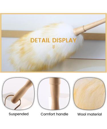 korvre Anti-Static Wool Brush Duster Blinds Kitchen Keyboard Dust Cleaning Tool Car Duster Interior/Exterior Cleaner Smart and Soft and Duster 30cm - Buy Online on GoSupps.com