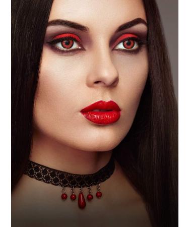 Aricona Opaque Red Contact Lenses - Prescription-Free Halloween & Cosplay Colored Contacts - International Shipping - Buy Online on GoSupps.com