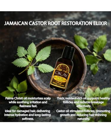 OKAY Pure Naturals Black Jamaican Castor Oil - 2 oz / 59 ml jamaican castor 2 Ounce (Pack of 1) - Buy Online on GoSupps.com