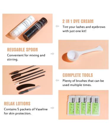 Lash Tint Eyelash Tint Kit - Professional Natural Black Color for Salon & Home Use | 30 Applications - Buy Online on GoSupps.com