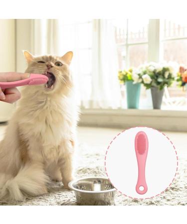 Soft Chin Brush for Pet | Grooming Chin Scrubber Soft Chin Brush | Non-Slip Cleaning Brush Finger Multifunctional Pet Supplies for Cats Pink - Buy Online on GoSupps.com