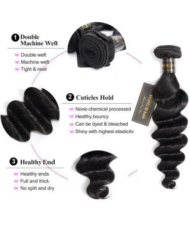 Peruvian Loose Deep Wave Bundles - 9A Virgin Hair (18202224) - 4 Bundle Set - Buy Online on GoSupps.com