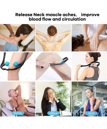 Veewook Handheld Manual Neck Massager - Shiatsu Deep Tissue Trigger Point Massage Tool - Buy Online on GoSupps.com