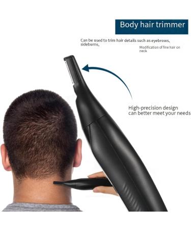 Men's Electric Nose Hair Trimmer | Stainless Steel USB Rechargeable Portable & Washable | Safe & Durable Travel Essential (Black - Buy Online on GoSupps.com