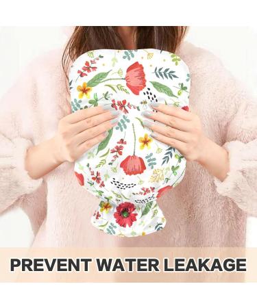 Mnsruu Hot Water Bottle with Soft Cover - Spring Flower Design 2L | Perfect Gift for Women & Kids - Ideal for Christmas - Buy Online on GoSupps.com