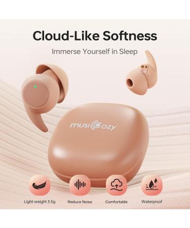 MUSICOZY Bluetooth 5.3 Sleep Earbuds - Wireless Sleep Headphones for Snoring Music & Travel - Lightweight Comfortable Earbuds in Pink - Buy Online on GoSupps.com