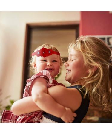 Lurrose 3pcs Baby Girls Floral Headbands | Christmas Santa Cloth Hair Bands for Newborns, Infants, Toddlers | Kids Hair Accessories - Red - Buy Online on GoSupps.com