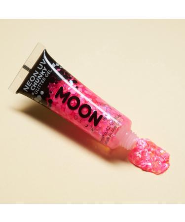 Neon UV Face & Body Chunky Glitter Gel Set - Moon Glow - 12ml (Pack of 8) - Buy Online on GoSupps.com